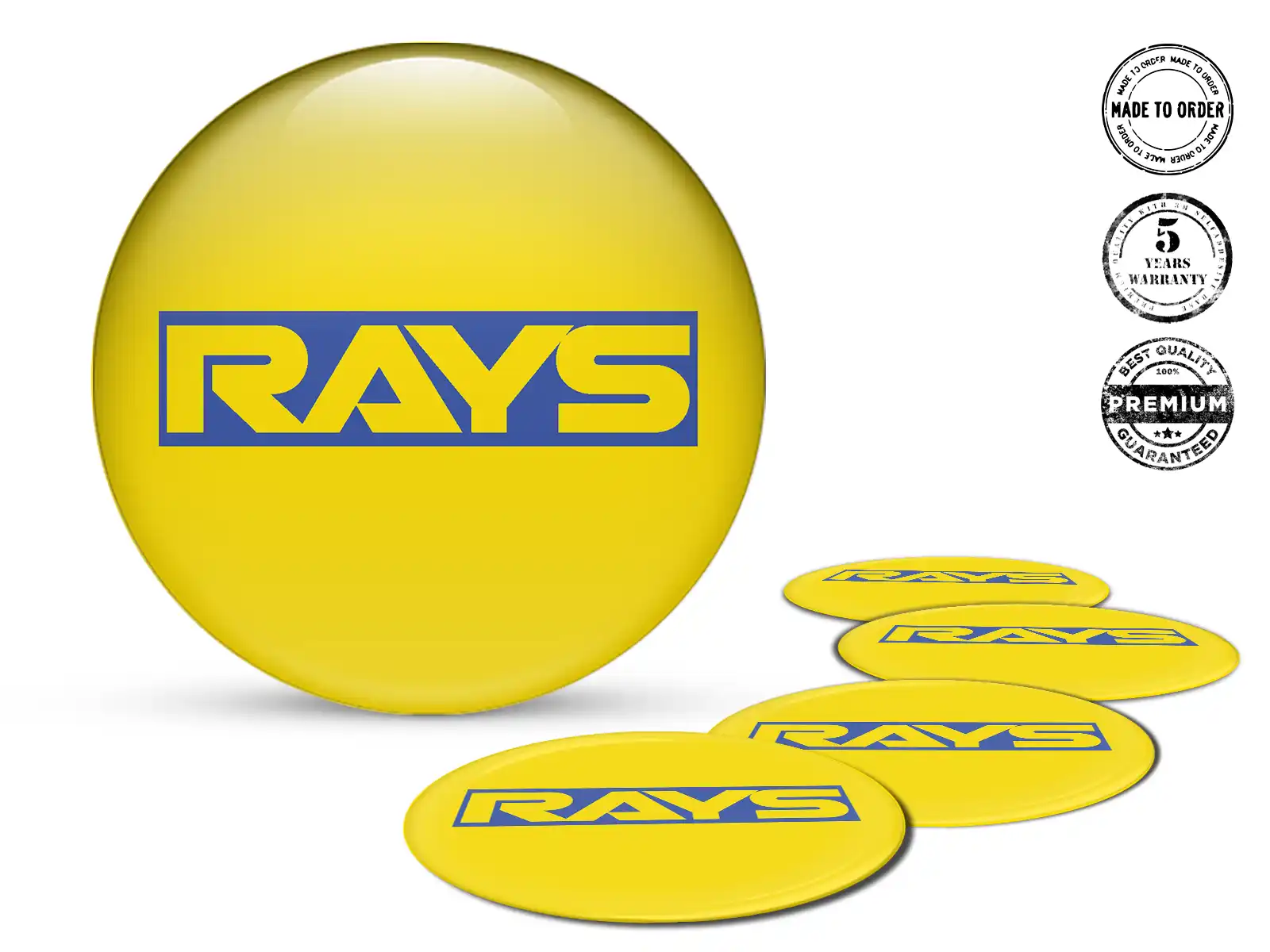 Rays Gewölbtes Label Logo Premium Silikon-Sticker